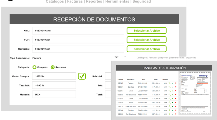 Portal de control de proveedores